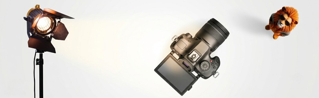 Studio lighting and camera for photo and video